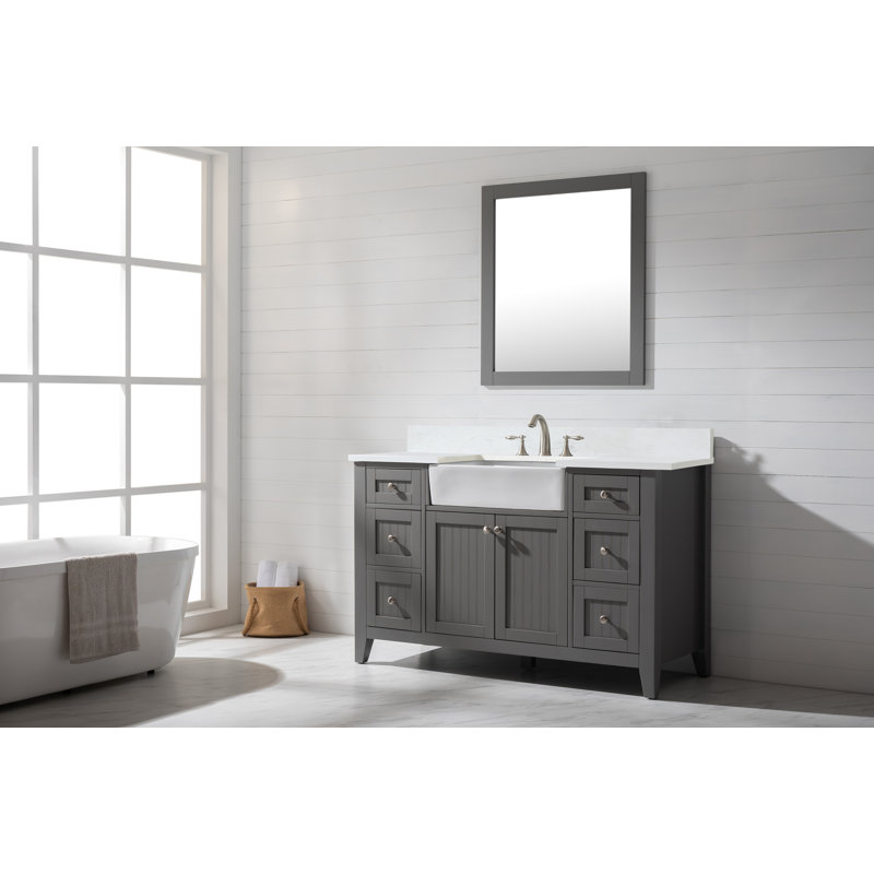 Longshore Tides Burbank 54'' Freestanding Single Bathroom Vanity with